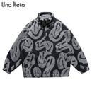 Una Reta M-XXL Winter Herren Mantel Neue Lässige Lammwolle Parka Mantel Streetwear Lose Herren Kleidung Korn Fleece Herren Jacke Mantel