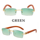 2022 Vintage randlose Sonnenbrille für Herren Mode quadratische Gläser Luxus Oculos De Sol Masculino Zonnebril Heren Lunette De Soleil