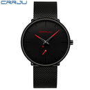 CRRJU Relojes para hombre Ultrafino Minimalista Impermeable - Reloj de pulsera de moda para hombre Vestido unisex con banda de malla de acero inoxidable