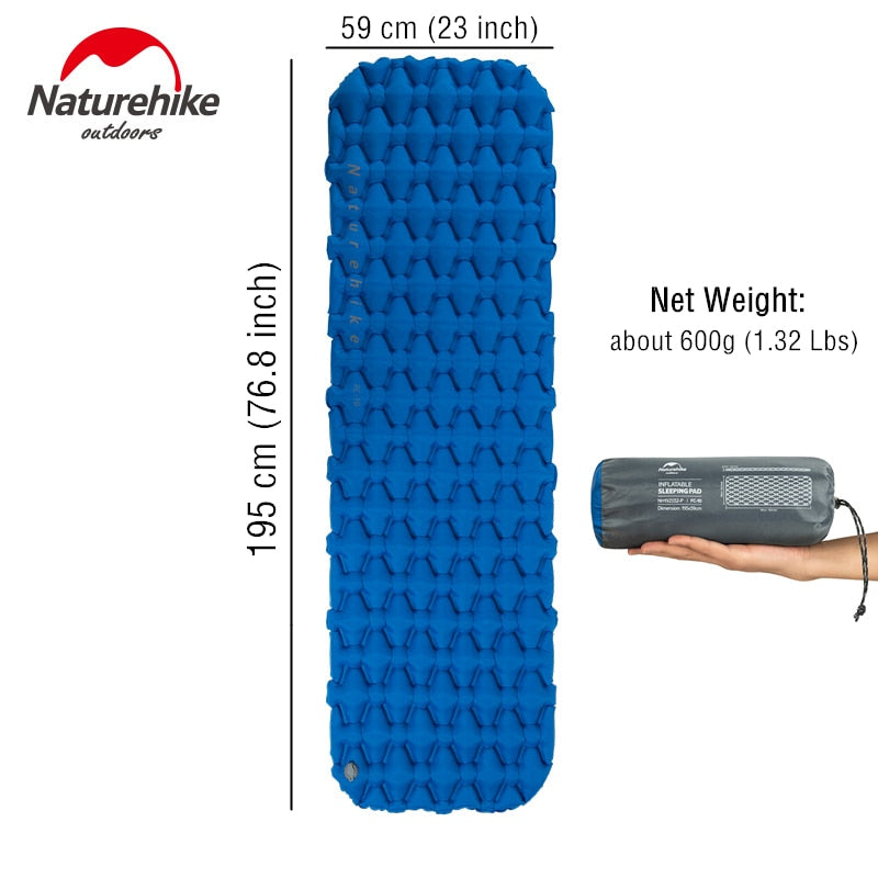 Naturehike Inflatable Mattress Air Mattress Camping Mat Ultralight Camping Mattress Sleeping Mat Camping Bed Nylon Sleeping Pad