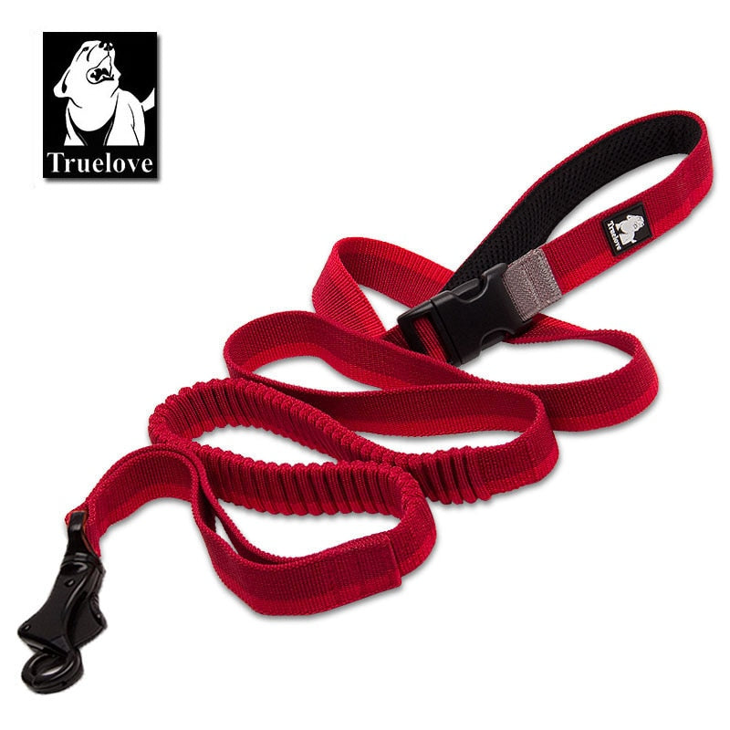 Truelove Dog Running Bungee Leash Hand-Held Waistworn Adjustable Nylon Elastic Retractable Dog Leads for Running Jogging Walking