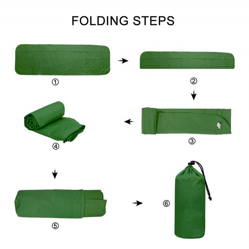 Ultralight Sleeping Pad Fast Filling Air Bag Camping  Mat Inflatable Tent Mattress With pillow Life Rescue Cushion Pad  X160D