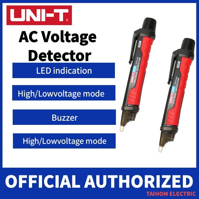 Indicador de Detector de voltaje de CA de pared de enchufe de UNI-T 24V-1000V bolígrafo de prueba de Sensor eléctrico de corriente de voltios sin contacto UT12E UT12M