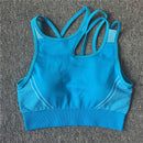 Conjunto de Yoga para mujer, traje deportivo sin mangas, ropa de entrenamiento para gimnasio, Sujetador deportivo para Fitness, pantalones cortos de cintura alta, ropa deportiva de 2 piezas sin costuras Utra