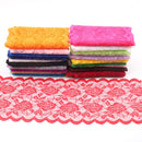 Cinta de encaje elástica de 2 yardas, adorno de flores, bordado de 150MM de ancho, adornos de tela de encaje africano para vestido de boda, manualidades de costura Diy