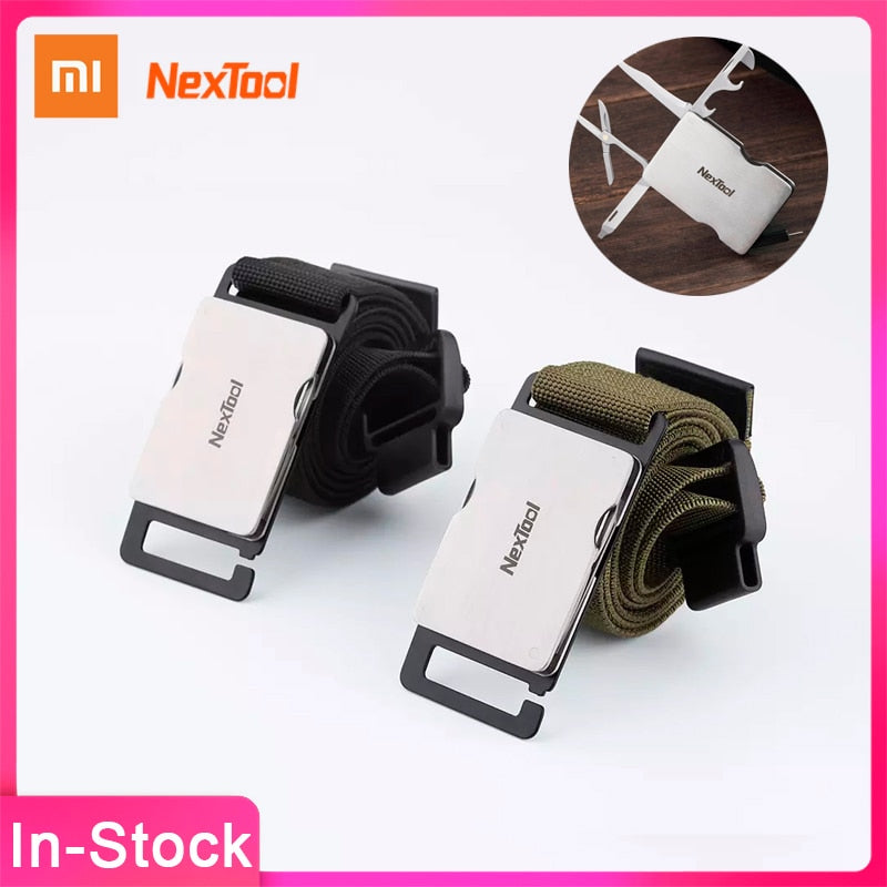 Kit de herramientas multifunción Xiaomi Nextool, cinturón para exteriores, cinturón táctico, cuchillo para acampar, senderismo, tijeras, abridor, herramienta destornillador