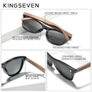 KINGSEVEN Exklusives Design Vintage Herrenbrille Nussbaumholz Sonnenbrille UV400-Schutz Mode Quadratische Sonnenbrille Damen 5510