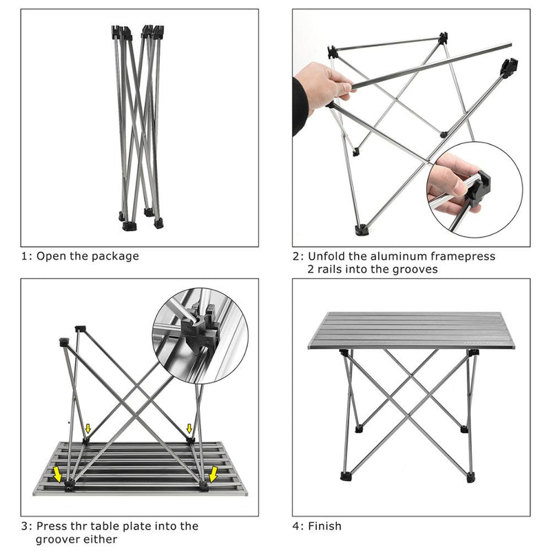 Portable Table  Folding Camping table Desk Foldable Hiking Traveling Outdoor Garden Picnic table Al Alloy Ultra-light