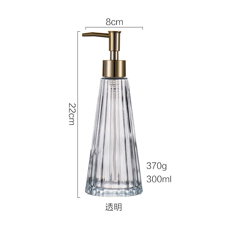 WHYOU 1piece Glass Bottle Hand Washing Liquid Emulsion Soap Dispenser Retro Bottle Bathroom Decoration Accessories