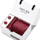 Joy Alice Wedding men neck ties gift box packing men brand luxury necktie pocket square silk tie set cufflinks handkerchief