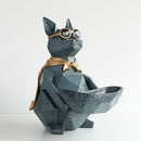 Resin figurine home office storage box with tissue box on tabletop décor Desk organiser key Tools fruit Nuts candy storage bowl