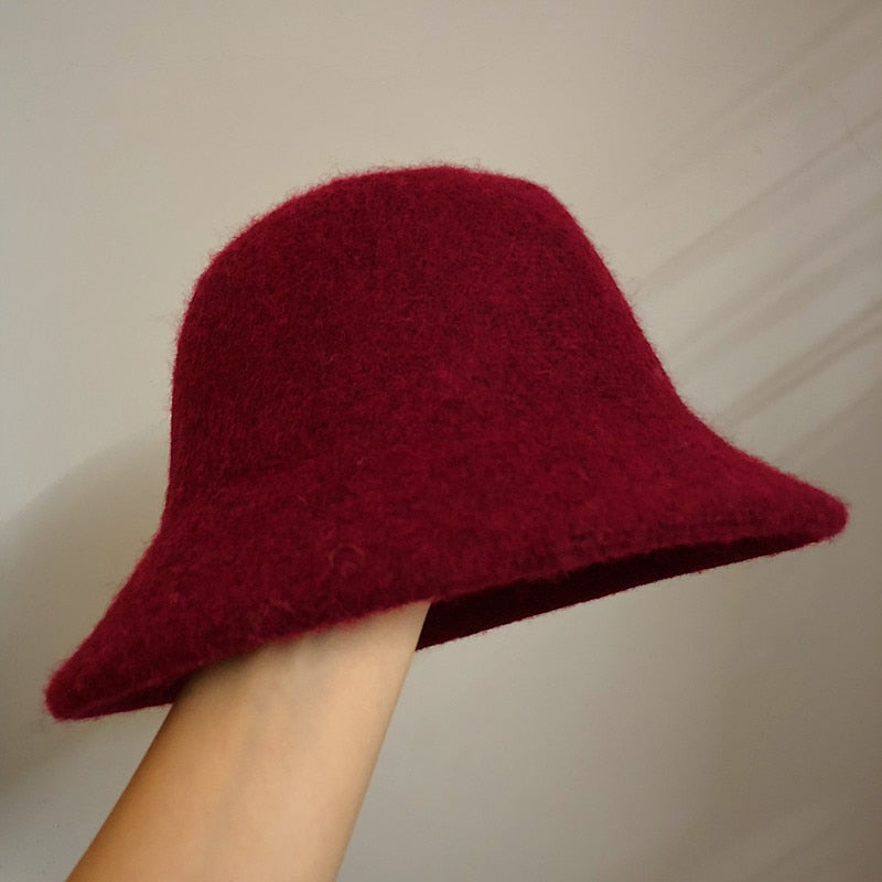 Sombrero de cubo de lana de otoño e invierno para mujer, sombreros de pescador Vintage a la moda, gorra versátil, sombrero de fieltro de primavera, 6 colores, plegable, envío gratis