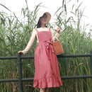 2022 New Retro Medieval Cotton Linen Cooking Kitchen Aprons For Woman Dress Flower Shop Smock Hairdresser Bib Garden Overall