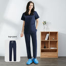 Hospital Operating Room Black Blue Nurse Scrubs Set Beauty Salon Work Uniform Medical Surgical Tops Pants Pet Doctor Workwear