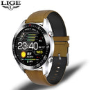 LIGE 2021 New Steel Band Digital Watch Men Sport Watches Electronic LED Male Wrist Watch For Men Clock Waterproof Bluetooth Hour