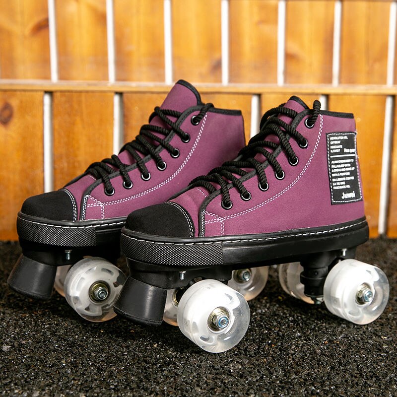 New Style Patines Adult Double-Row Roller Skates Four-Sheel  Adult Men Women Outdoor Roller Shoes