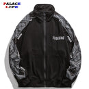 Chaqueta de calle alta para hombre, chaqueta cortavientos reflectante con estampado de letras de anacardo, primavera 2021, chaqueta Bomber de retales para hombre, parejas
