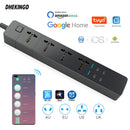WIFI Smart Power Strip Universal Works With Alexa Googlehome Multi Plug  four takes 6AC Socket  4 USB Voice Contro UK/EU/US/AU