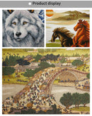 Joy sunday  European town Cross Stitch kit Needlework set Canvas The beautiful printed14CT 11CT DMC scenery Home Decoration Send