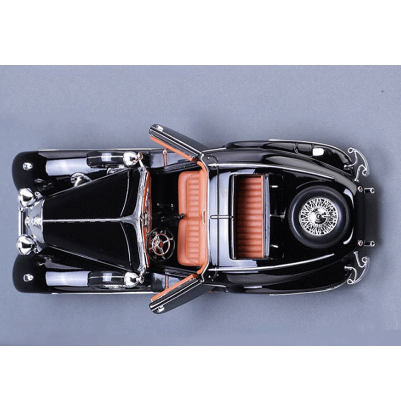 Maisto 1:18 mercedes-benz 500K Blcak coche clásico simulación aleación coche modelo colección decoración regalos juguete