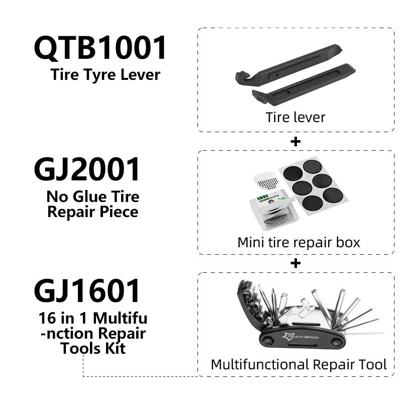 ROCKBROS 16-in-1-Multifunktions-Fahrrad-Reparatur-Werkzeug-Set, Sechskant-Speichen-Schraubendreher-Werkzeug, MTB, Mountainbike, Fahrrad-Reparatur-Werkzeug