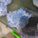 Espécimen de racimo de cristal de cuarzo fantasma fantasma azul hermoso raro 300-700g