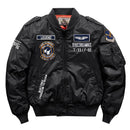Chaqueta de hip hop para hombre de alta calidad, gruesa, azul marino, blanca, militar, motocicleta Ma-1, aviador, piloto, chaqueta de bombardero de béisbol para hombre