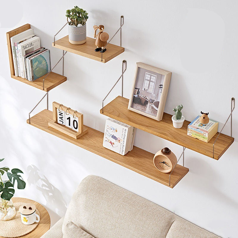 3PCS Wooden Wall Hanging Shelves Living Room Decor Display Stand Flower Pot Bookcase Holder Rack Bathroom Kitchen Storage Shelf