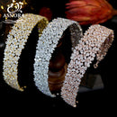 ASNORA New CZ Tiaras y coronas para mujer Princess Crown Halo Headband, Ladies Tiara, Wedding Hair Accessories nupcial
