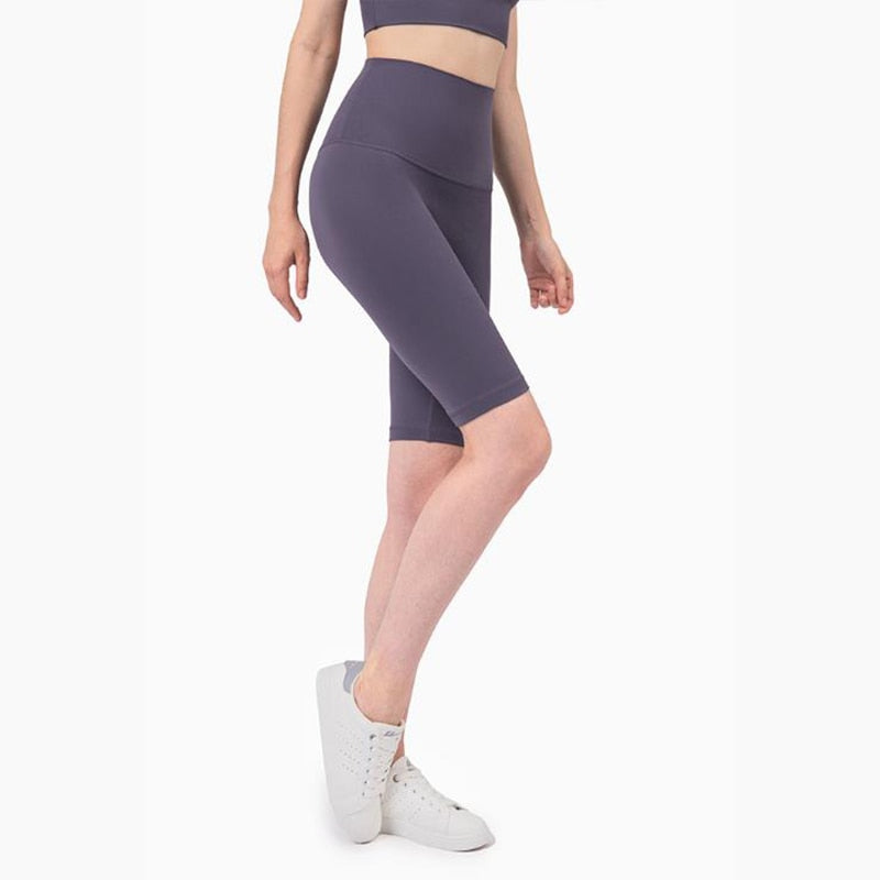 Vnazvnasi 2023 Woman High Waist Energy Yoga Shorts Seamless Hip-up Tight Elastic Sport Short-pants Summer Gym Fitness leggings