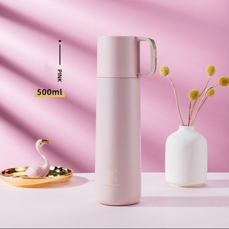 500ml Luxury Thermos Hot Water Bottle Simple Design Vacuum Flask 304 Stainless Steel Tumbler With Lid Cup Travel Coffee Mug