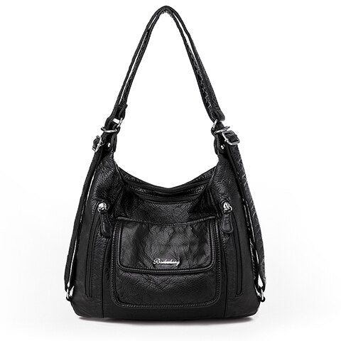 2021 primavera nuevo bolso femenino de diseñador de lujo bolso de hombro multifunción de gran capacidad bolso de cuero suave bolso de doble cremallera saco