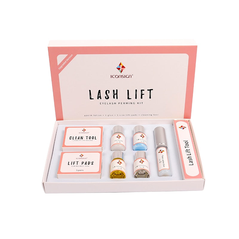 Upgrade-Version ICONSIGN Lash Lift Kit Eyelash Perm Set Lifting Lashes Eyelash Curl Eyelash Enhancer for Salon Eye Makeup Tool