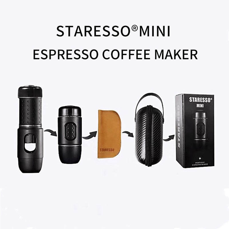 STARESSO MINI  Espresso Multi-Function Coffee Maker Manual Coffee Machine SP-200M  Manual Capsule/coffee powder Portable outdoor