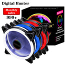 120mm PC Computer Case Fans Ultra Silent LED cooling fan 12VDC 3P IDE 4Pin radiator CPU cooler Fan w/ Anti-Vibration Rubber