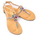 NEW Summer Women`s Beach Sandals Lady Fashion  Bohemia Diamond Shoes Female T-strap Thong Flip Flops Casual Boho Shining Slipper