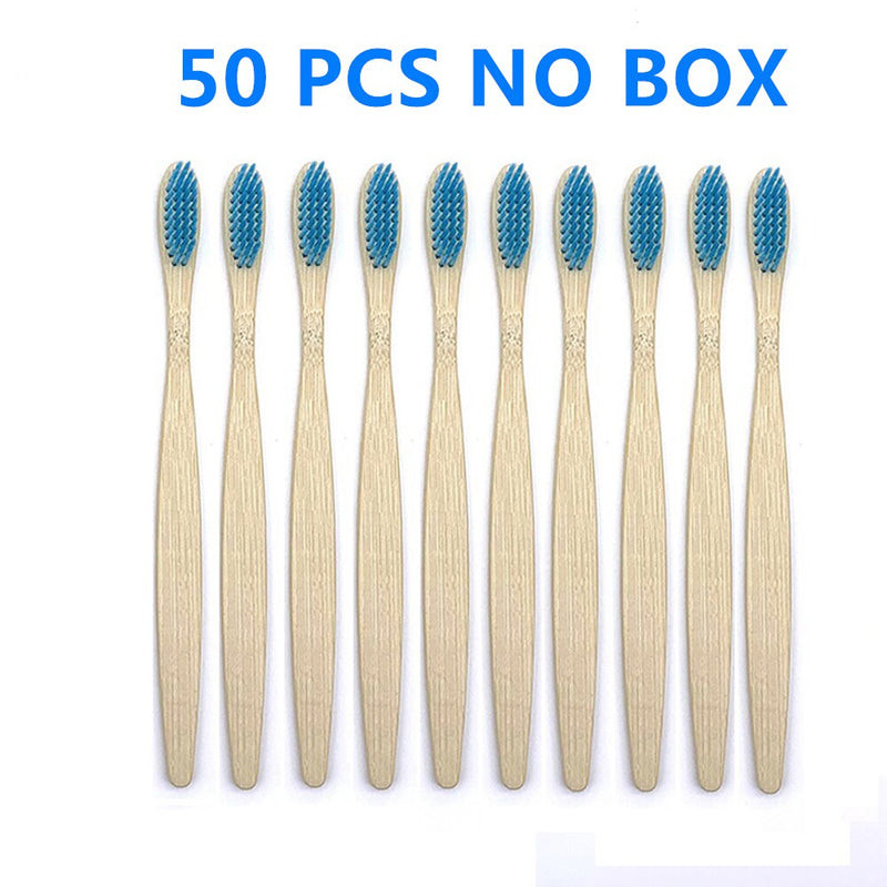 50/40/30-pack Bamboo Toothbrush Adults Soft Bristles Biodegradable Plastic-Free Toothbrushes Low Carbon Eco Bamboo Handle Brush