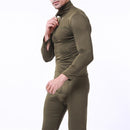 Aismz Thermal Underwear Sets Men Quick Drying Anti-microbial Stretch Thermo Compression Fleece Sweat Fitness Warm Long Johns
