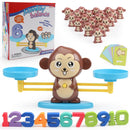 Montessori Math Match Game Board Toys Monkey Puppy Balancing Scale Number Balance Games Baby Learning Toy Animal Action Figures