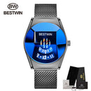 New Sport BESTWIN Mens Quartz Watches Hot Luxury Brand Watch For Men Silicone Wristwatch Waterproof Clock Relogio Masculino