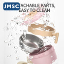JMSC Food Warm Injection Hot Water Insulation Kids Dishes Stainless Steel Tableware Baby Sucker Feeding Bowl Plate Cute Gadgets