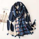 Luxury brand women leopard print cotton scarf shawls for winter foulard femme long soft warm wraps cachecol