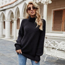 Mozuleva 2022 Autumn Winter Pullover Basic Warm Sweater for Women Soft Kniited Solid Korean Turtleneck Fashion Sweater Tops