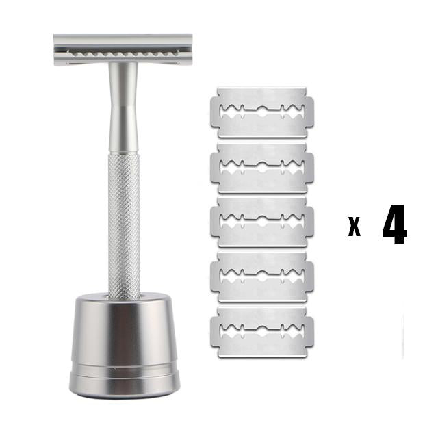 HAWARD Double Edge Safety Razor For Men&Women Classic Manual Metal Shaving Razor With 20 Shaving Blades Reusable&Plastic Free