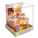 Casa de muñecas muebles Diy miniatura 3D madera Miniaturas casa de muñecas juguetes para niños regalos de cumpleaños Casa gatito diario H013