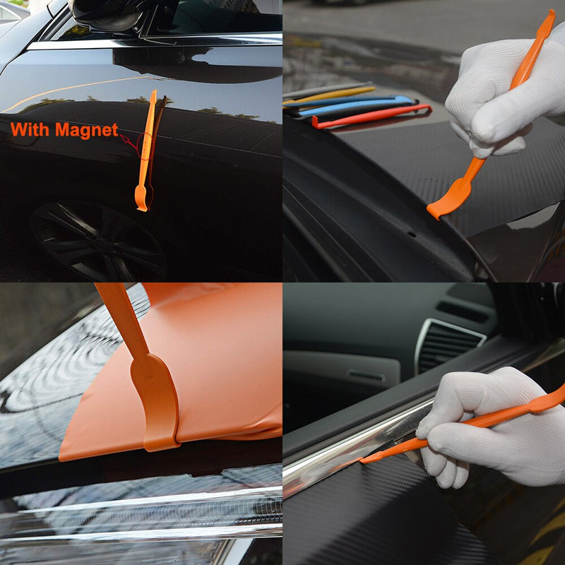 FOSHIO Carbon Fiber Vinyl Wrap EU/US Heat Gun Car Tool Kit  Window Tint Hot Air Gun Wrapping Squeegee Scraper Auto Accessories