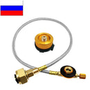 Outdoor Gas Stove Camping Stove Propane Refill Adapter Burner LPG Flat Cylinder tank Coupler Container Adapter Save Metal Tube