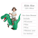 Velociraptor T REX mascota disfraz inflable para niños Anime disfraces de Halloween dinosaurio regalo de cumpleaños para fiesta Cosplay soplar