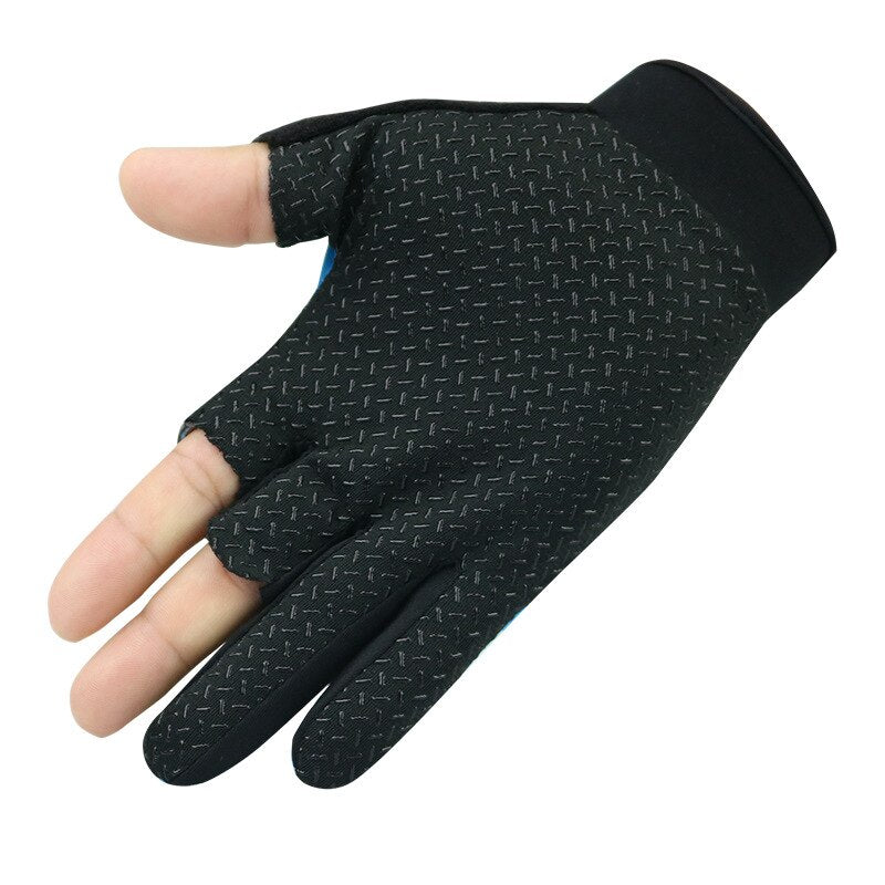 Drei-Finger-Schnitt-Sportfischerhandschuhe für Jagdhandschuhe Guantes Pesca Fingerschutzhandschuhe Angelfingerspitze
