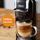 HiBREW Coffee Machine 19Bar 4in1 Multiple Capsule Expresso  Cafetera Dolce Milk&amp;Nexpresso Capsule ESEpod  Ground Coffee Pod H2
